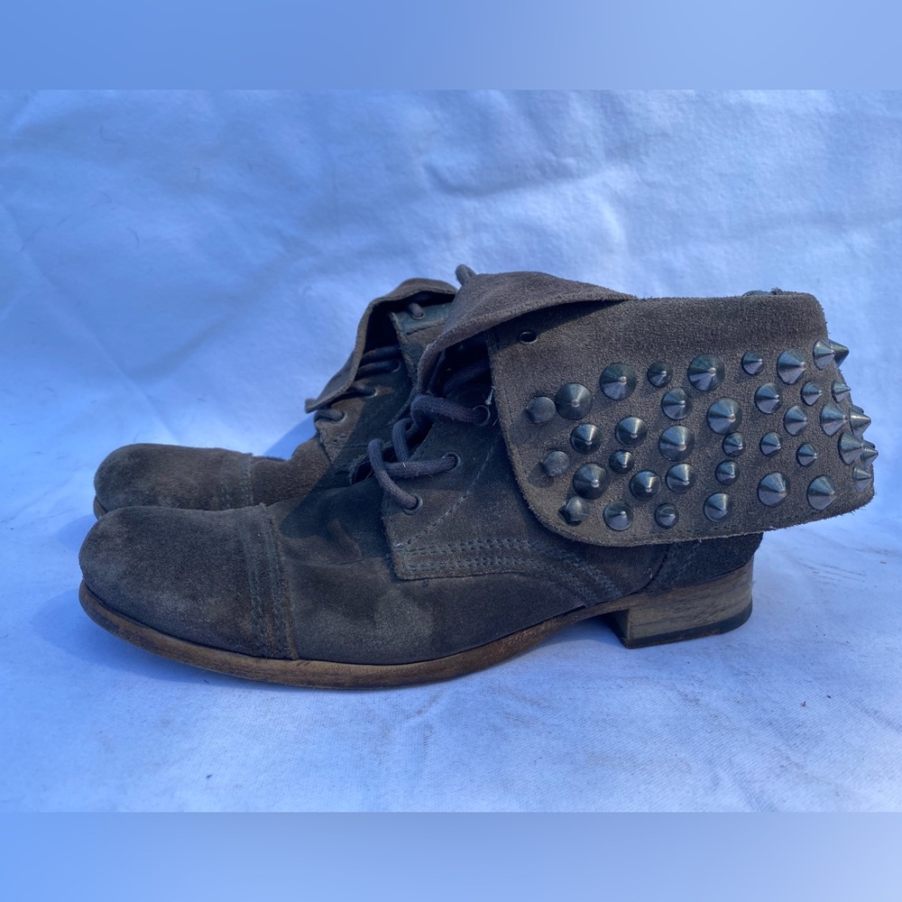 Studded all saints combat boot